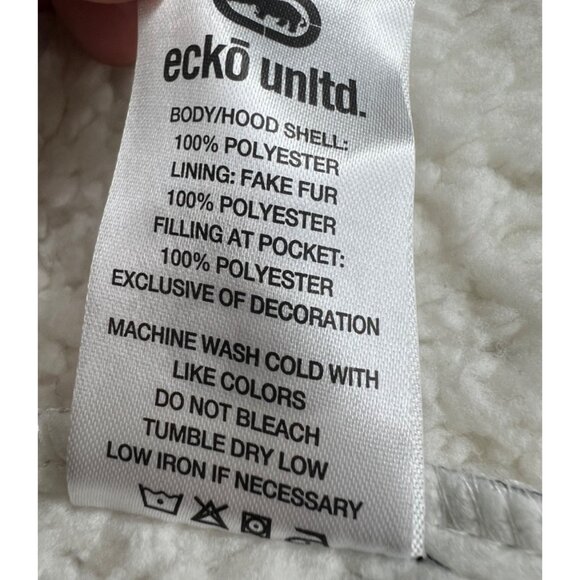 Ecko Unltd Mens Camouflage Hooded Vest Sherpa Lining Sleeveless Full-Zip Size XL - Picture 11 of 14